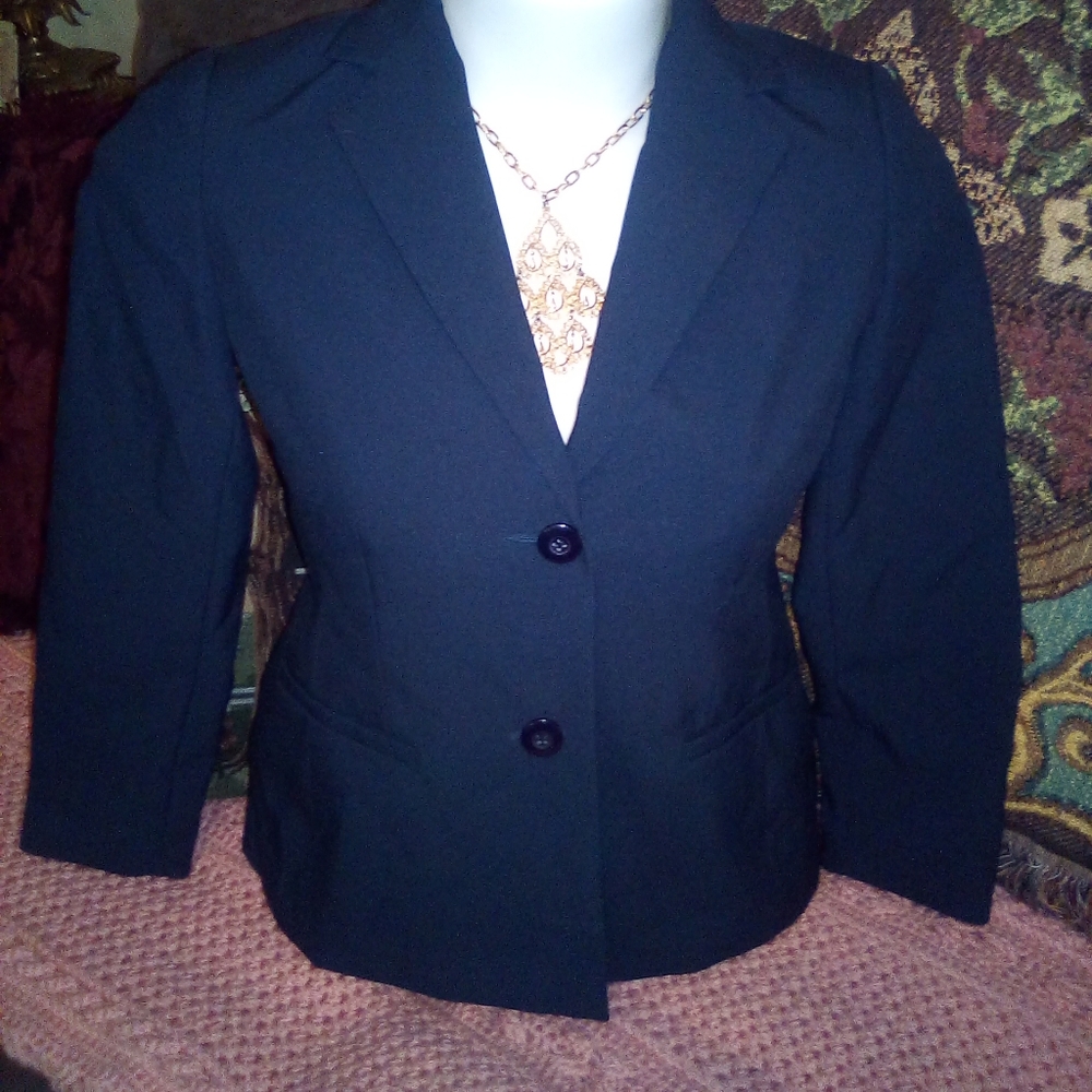 💙NEW navy blue petite Blazer size 4